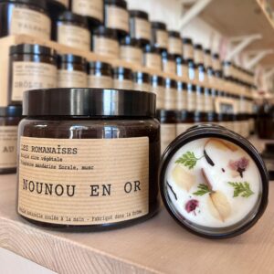 Bougie Nounou en or - Mandarine florale & Musc