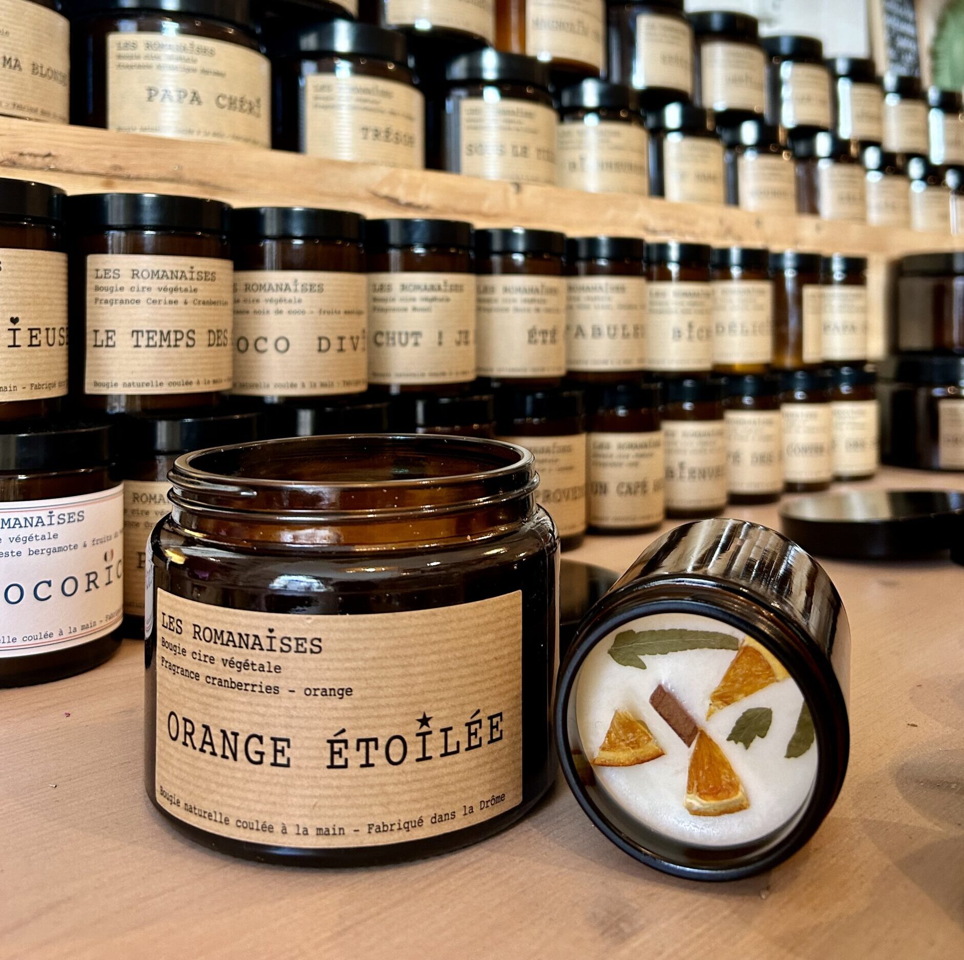 Bougie de Noël - Orange étoilée – Cranberries & Orange