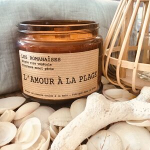 Bougie L'amour à la plage - Monoï & pêche
