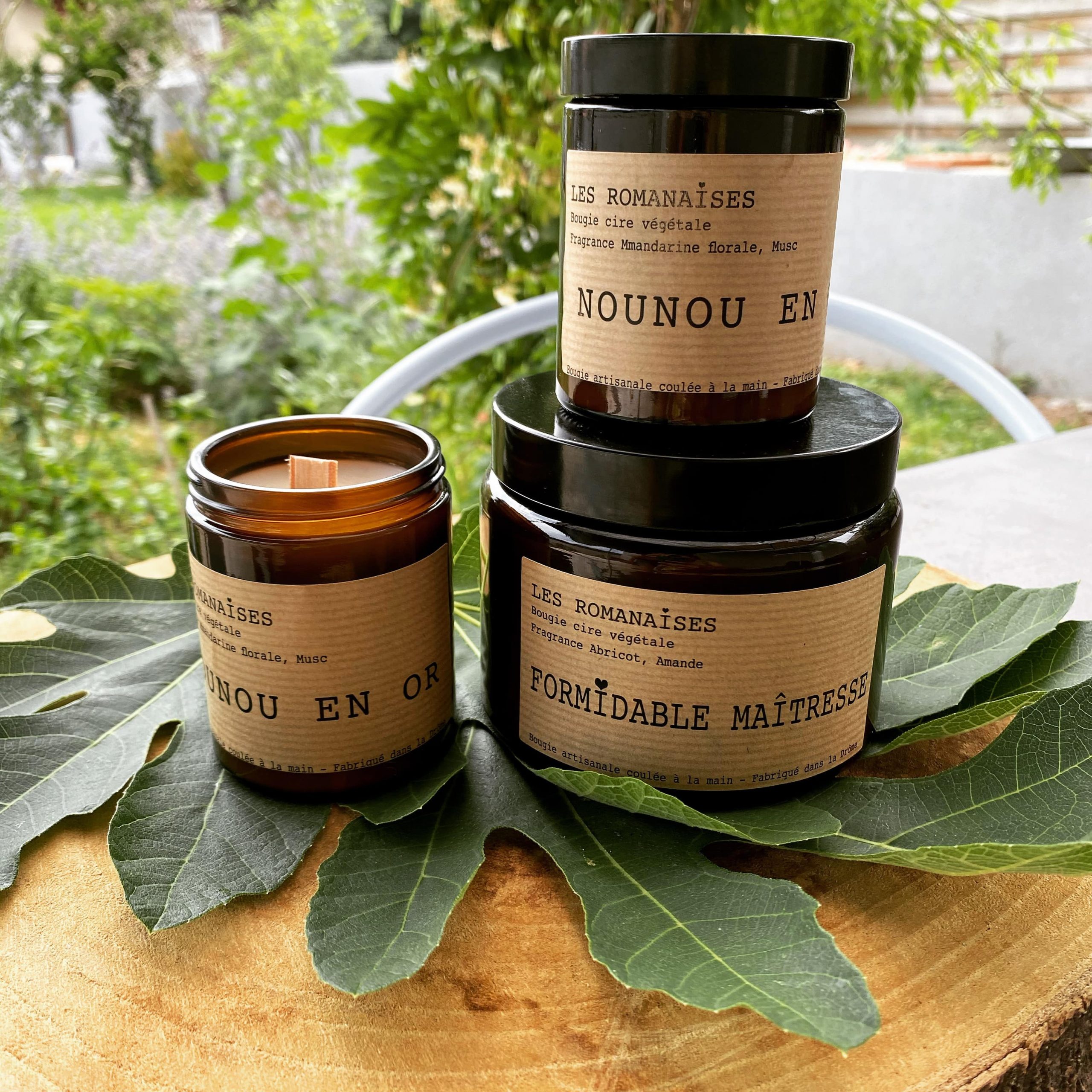 Bougie Nounou en or - Mandarine florale & Musc