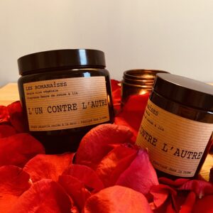 Bougie L'un contre l'autre - Fleurs de coton & lin