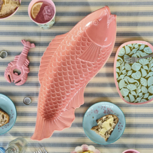 Grand plat poisson rose