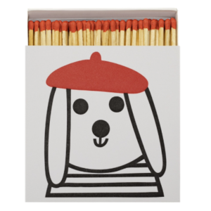 Boîte d'allumettes "Chien avec béret"