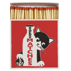 Boîte d'allumettes "Chat avec bouteille de lait"