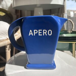 Pichet en céramique bleu "Apéro"