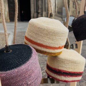 Suspension bloom en fibre naturelle - Plusieurs coloris