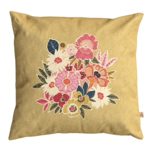 Housse de coussin d'extérieur KIMIKO ocre 45 x 45cm