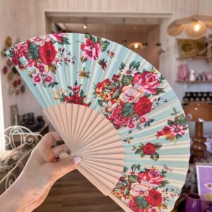 Eventail bois de bouleau MIA lagon