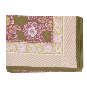 Nappe Indienne - Jakarta Olive 170 x 250 cm