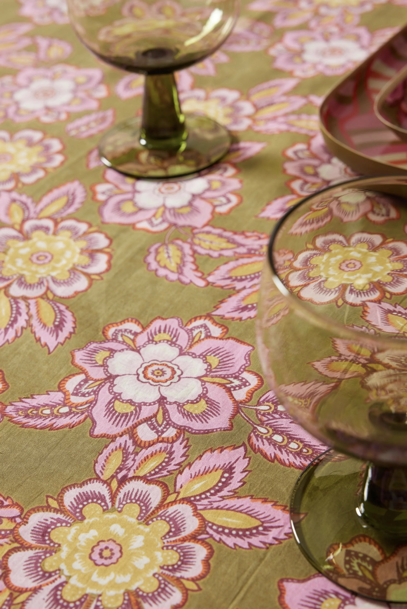Nappe Indienne - Jakarta Olive 170 x 250 cm – Image 3