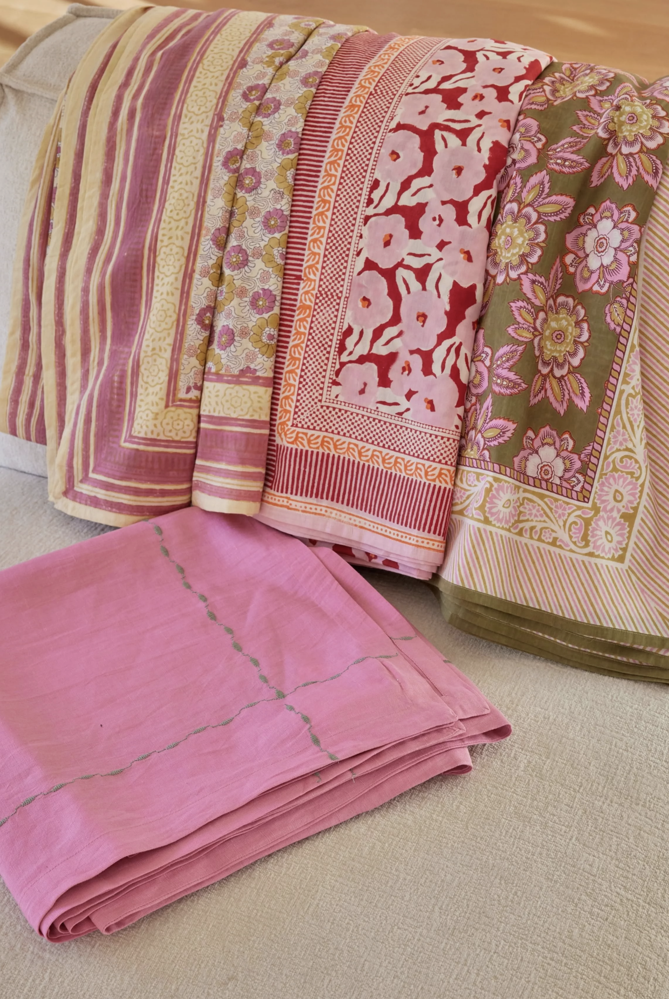 Nappe Indienne - Jakarta Olive 170 x 250 cm – Image 2