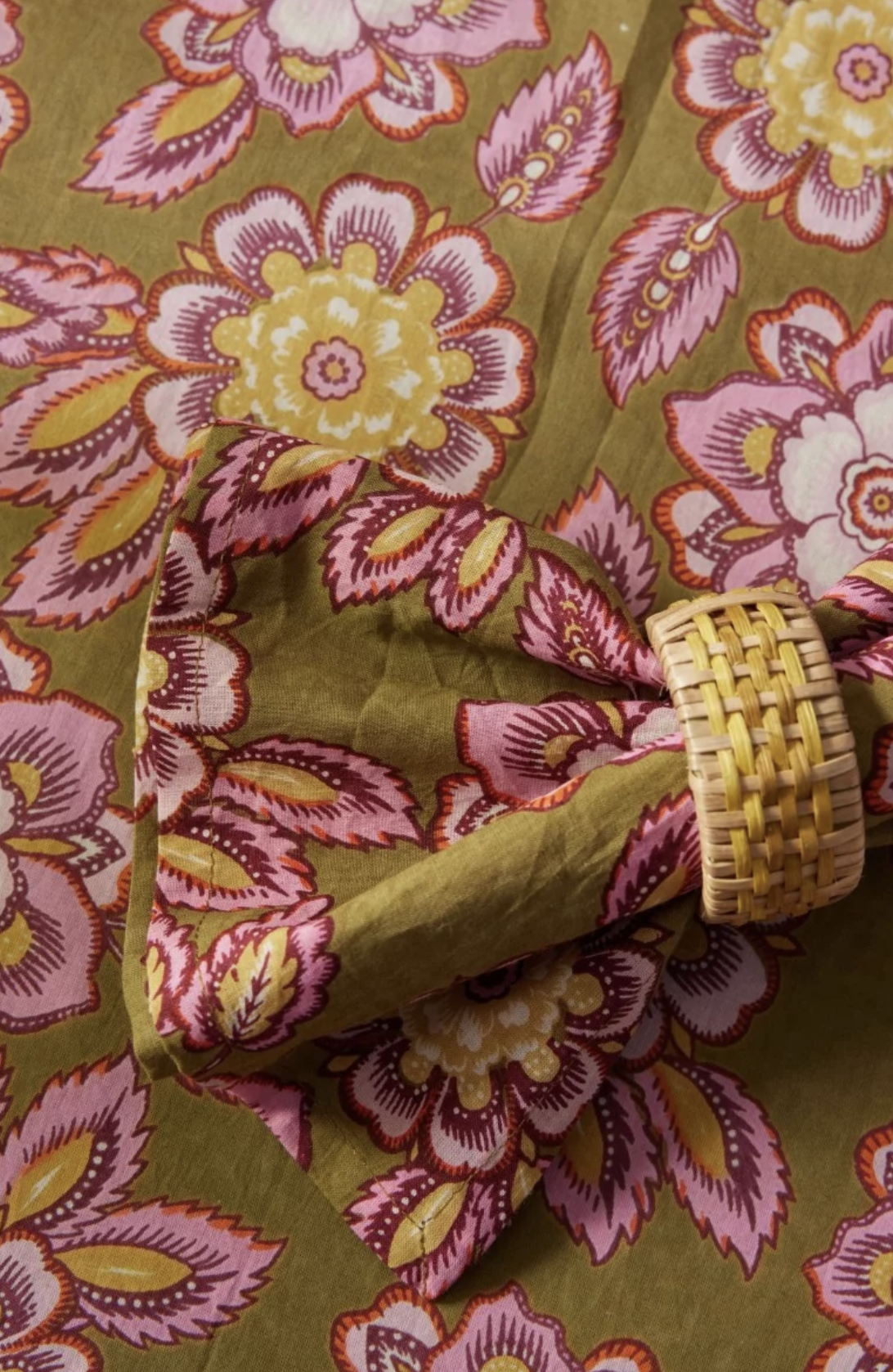 Nappe Indienne - Jakarta Olive 170 x 250 cm – Image 4