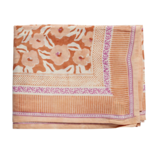 Nappe Indienne - Chunni Fleurie Orange 170 x 250 cm