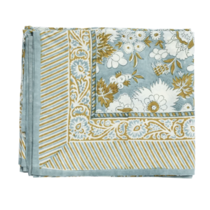 Nappe Indienne Fleurie - Vishnu Blue 170 x 250 cm