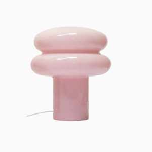 Lampe Poppo Rose en verre