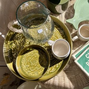 Plateau Berbère Vert Olive - Plusieurs tailles