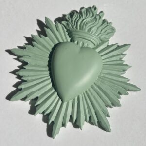 Ex-voto coeur Vert Matcha mural