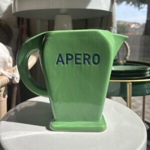 Pichet en céramique vert "Apéro"