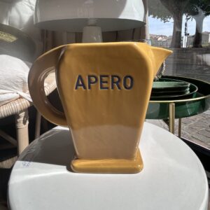 Pichet en céramique moutarde "Apéro"