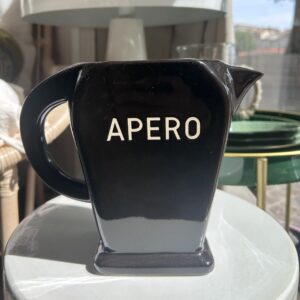 Pichet en céramique noir "Apéro"
