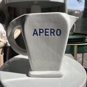 Pichet en céramique blanc "Apéro"