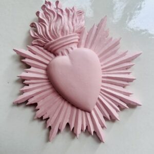 Ex-voto coeur Rose mural