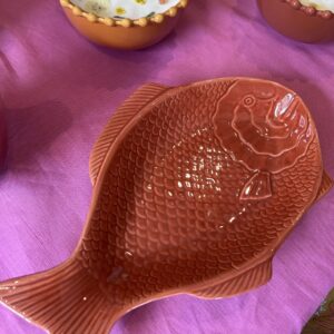 Plat en céramique Poisson Terracotta