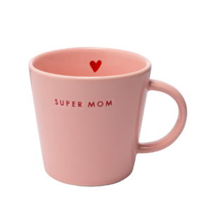Mug en céramique rose SUPER MOM