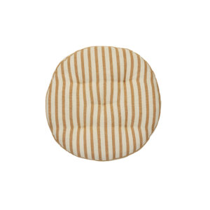 Galette de chaise ronde rayée - Orange ∅45cm