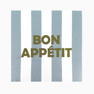 Serviettes en papier rayées BON APPETIT - Plusieurs coloris
