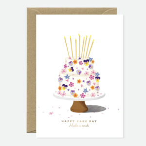 Flower cake Happy Birthday - Carte de voeux