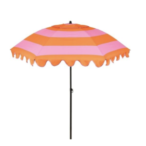 Parasol Inclinable à rayures Rose & Orange Ø197 cm
