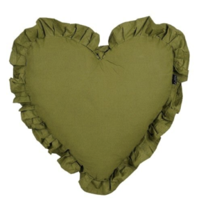 Coussin Cœur vert – Coussin décoratif romantique et tendance