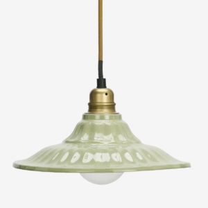 Lampe - Suspension émaillée couleur vert d'eau