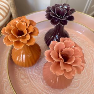 Vase Soliflore Fleur en Céramique - Différents coloris