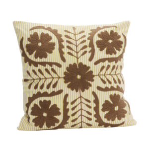 Housse de coussin Suzani brodée Madam Stoltz 45 x 45 cm