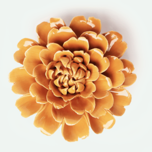 Fleur murale en céramique Orange - Souci