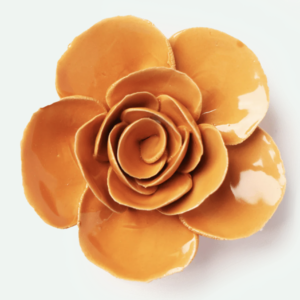 Fleur murale en céramique Orange - Renoncule