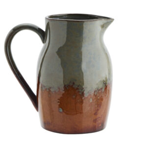 Carafe en Grès Vert Pétrole & Marron – Madam Stoltz