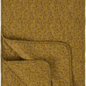 Jeté fleuri moutarde 130 x 180 cm – Ib Laursen