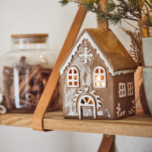 Maison photophore de Noël Pain d'épices Flocon – Ib Laursen