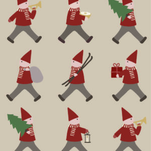 Serviettes en papier rectangulaire Lutins de Noël – Ib Laursen