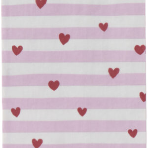 Serviettes en papier cœurs rouges et rayures roses – Ib Laursen