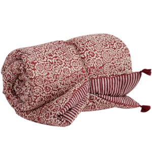 Bout de lit / Sofa Cover Kamala Grenat – Bonheur du Jour