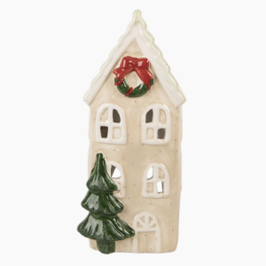 Maison Photophore de Noël Beige - Clayre & Eef