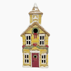 Maison Photophore Eglise Jaune Noël - Clayre & Eef