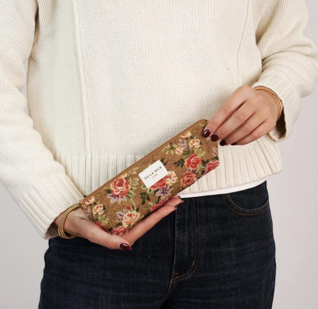 Trousse fleurie Esme en jacquard – De La Mur – Image 2
