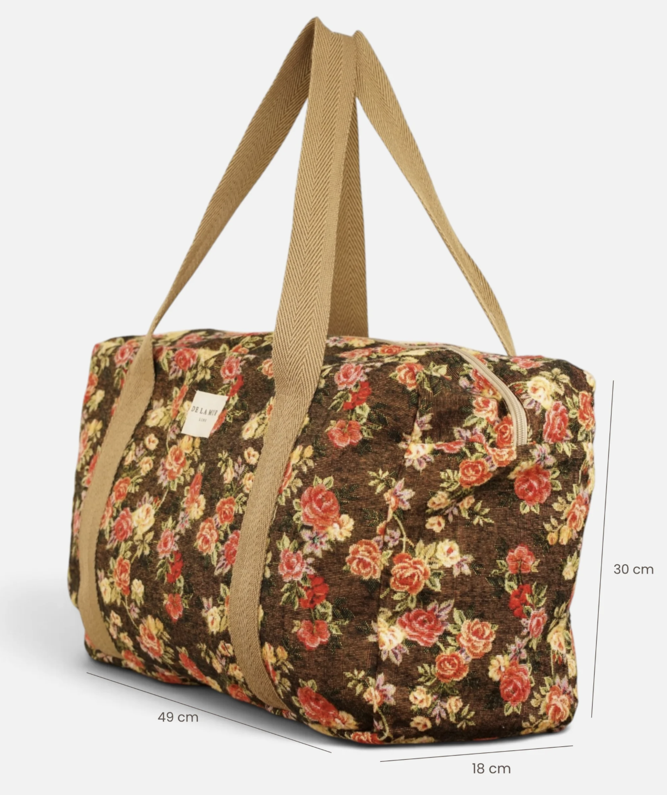 Sac de sport fleuri Pepi en jacquard – De La Mur – Image 4