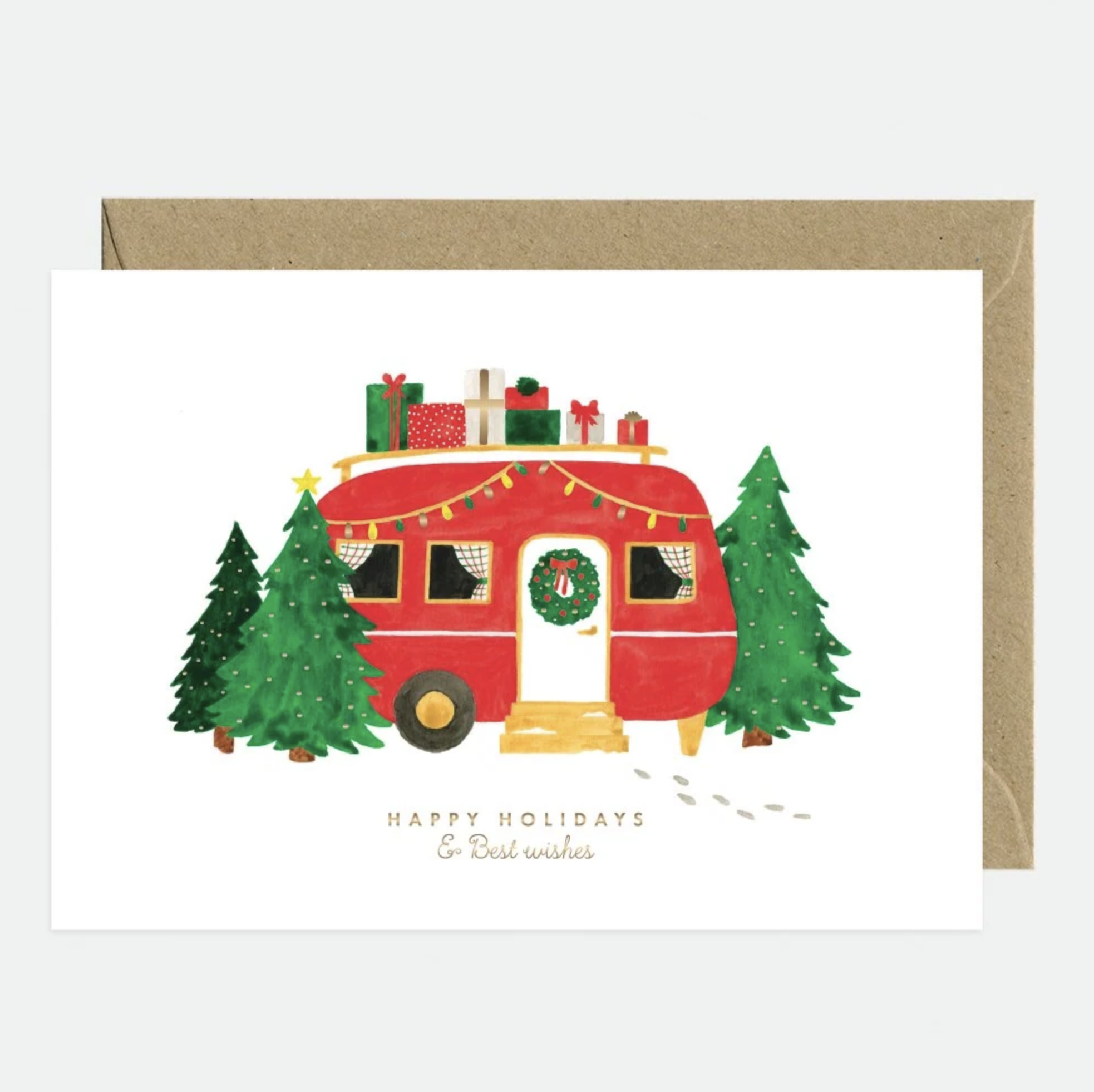 Carte de Noël Caravane Rouge Dorée – All the Ways to Say