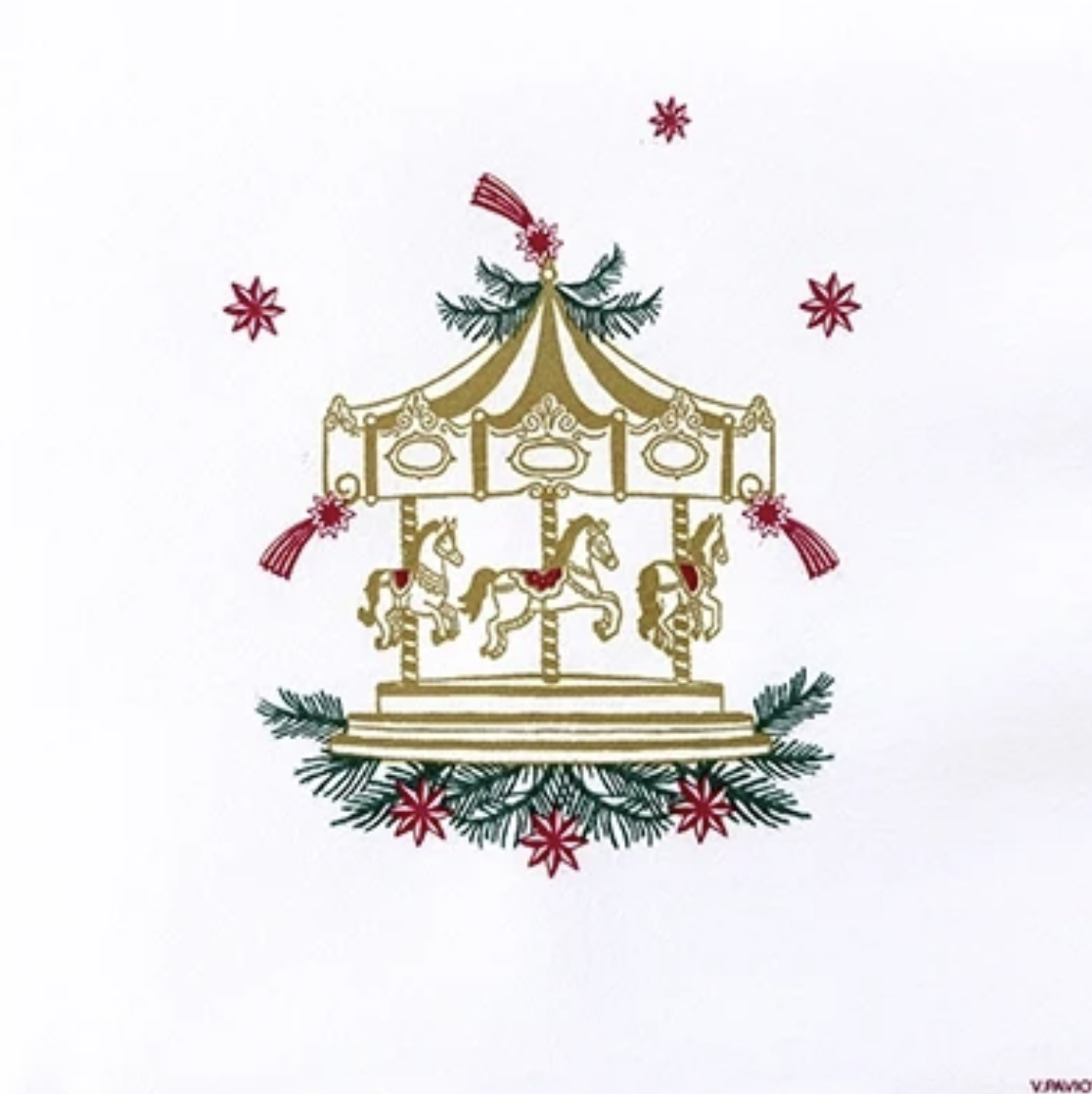 Grandes Serviettes de Noël Carrousel – Françoise Paviot – Image 4